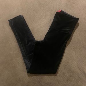 Spanx Black Velvet Leggings Size L